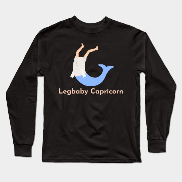 Legbaby Capricorn | Zodiac | Cute | Funny | Weird | Gift | Minimalist | Star Sign | Astrology | Long Sleeve T-Shirt by WiseCat